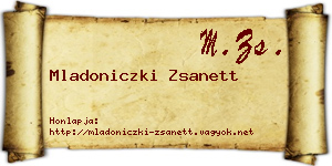 Mladoniczki Zsanett névjegykártya