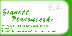zsanett mladoniczki business card